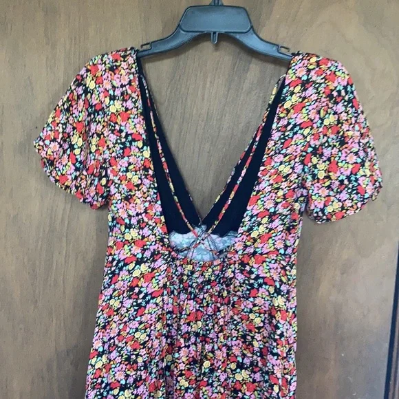 Rewind long floral print dress w criss cross in back boho XS XXL jr - Picture 10 of 17